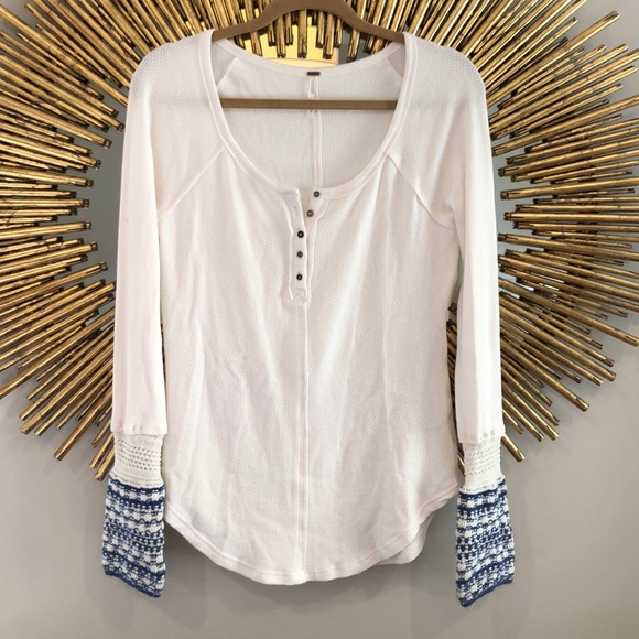 White Long Sleeve Thermal Top 